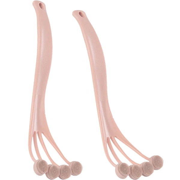 2 Pcs Bath Brush Suit Shower Scrub for Body Exfoliating Back Scrubber