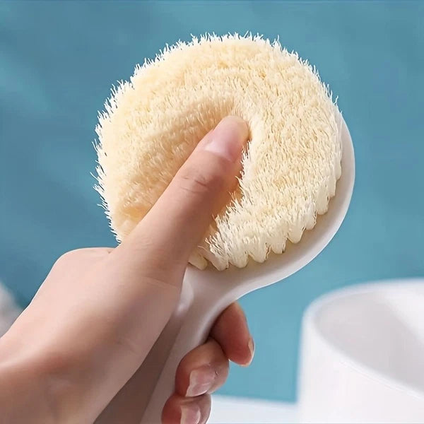 1pc Scrub Bath Brush Long Handle Soft Wool Nylon Dirt Brush Perfect For Shower