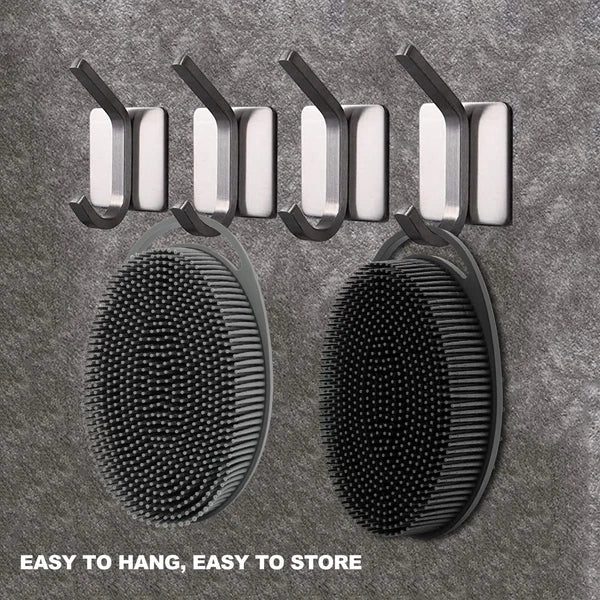 2 Pack Silicone Body Scrubber, Loofah Double-Sided Body Brush,Shower Scrubber...