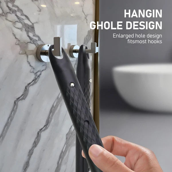 24 Inches Adjustable Bath Brush Long Handle for Shower,Dual-Sided Silicone Ba...