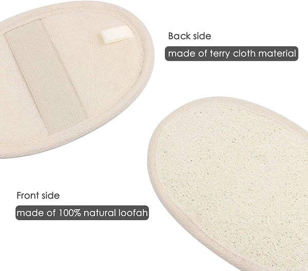 10-Pack Natural Loofah & Terry Cloth Exfoliating Body Scrubbers – Shower