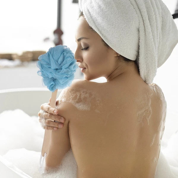 2 Pcs Miss Man Bath Brush with Long Handle Soft Back Scrubber Shower