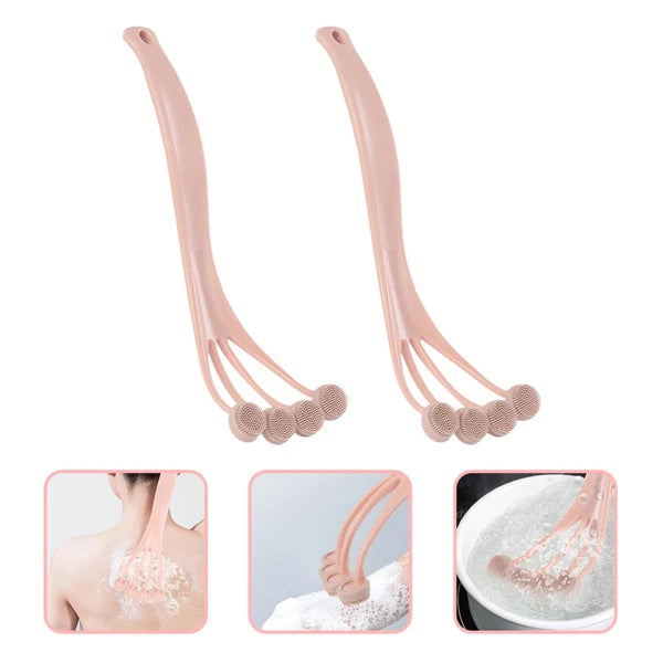 2 Pcs Bath Brush Suit Shower Scrub for Body Exfoliating Back Scrubber