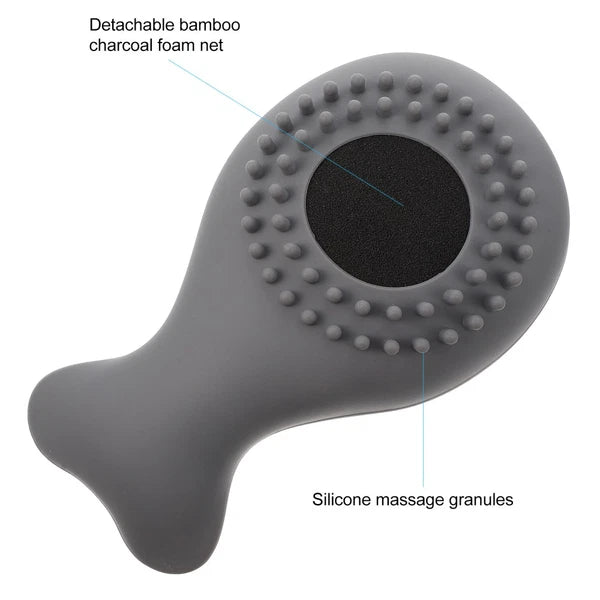 2 Count Silicone Bath Brush Body Scrubbers Child Baby Cleaning Tools