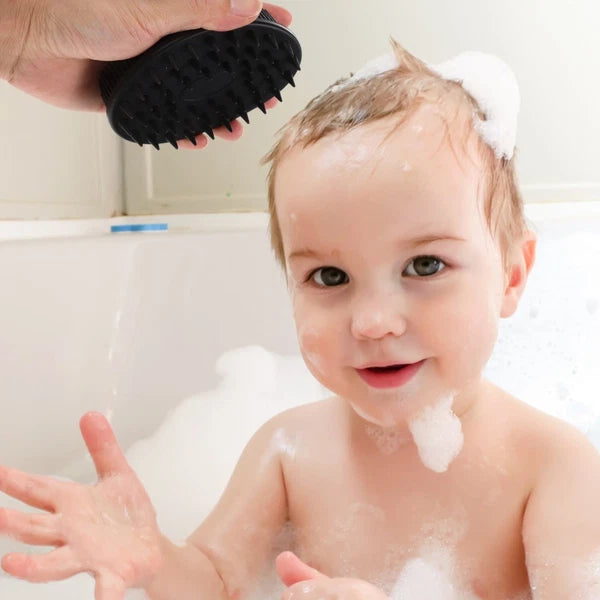 2 Pcs Bath Brush Baby Man Body Brushes for Shower Silicone Scrubber with Handle