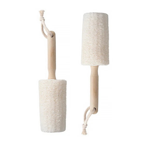 2Pcs Loofah Body Brush with Handle for Exfoliating Bathing Experience