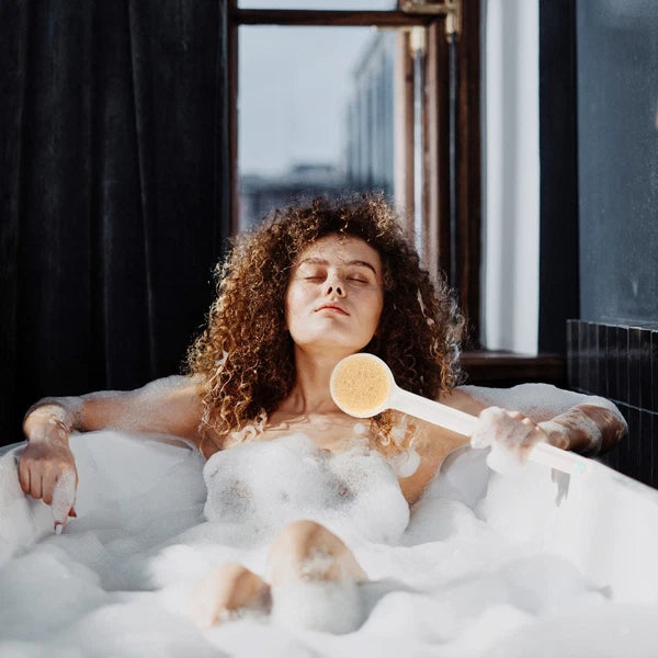 Back Scrubbing Brush Massage Body Bath Brushes Long Handles for Elderly