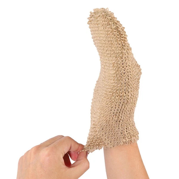 2Pcs Ramie Jute Bath Glove Exfoliating Scrubber for