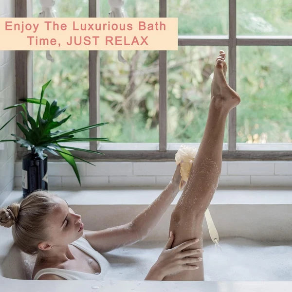 2x Back Scrubber for Shower Loofah Sponge Shower Brush Exfoliating & Long Handle