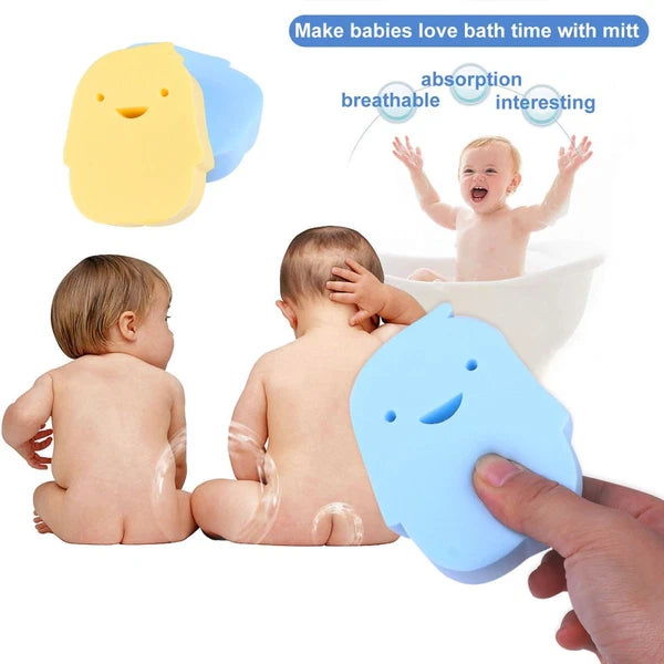 2 Pcs Infant Shower Sponge Baby Bath Rubbing Scrubber Body Bath Brush PVA