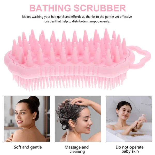 1PC Silicone Body Scrubber Exfoliating Bath Shower Scrubber Brush Scalp
