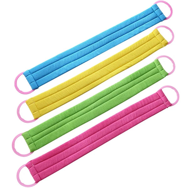 4 PCS Bath Towel Back Exfoliator Shower Body Brush Loofah Exfoliating Scrubber