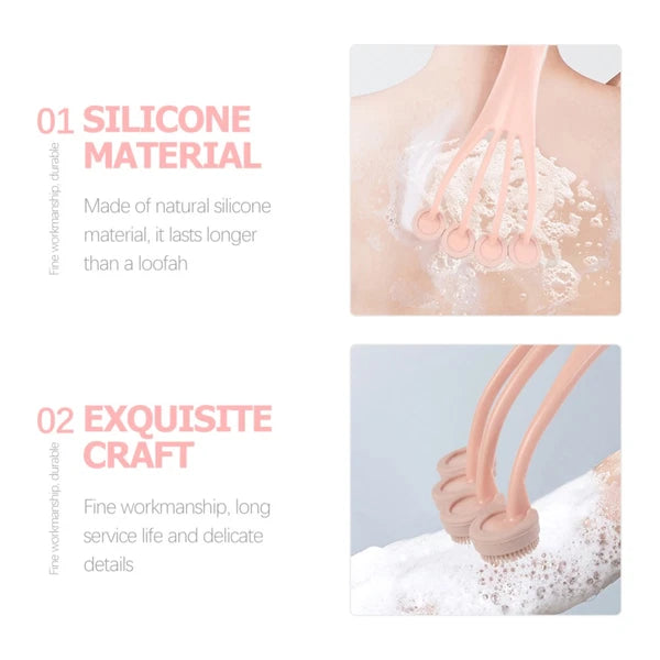 2 Pcs Bath Brush Suit Shower Scrub for Body Exfoliating Back Scrubber