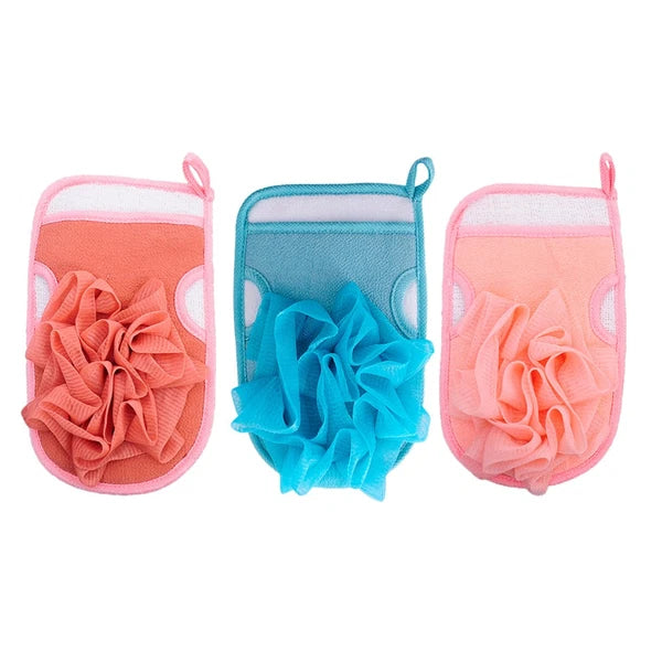 3 Pcs Bath Gloves Travel Scrubbing Multi-functional Exfoliating Brush