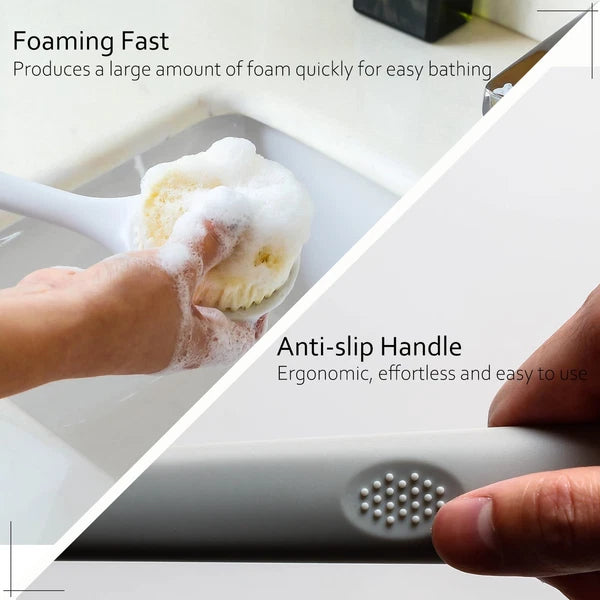 2 Pack Shower Brush for Back, 14in Body Brush Long Handle Back Scrubber, Soft...