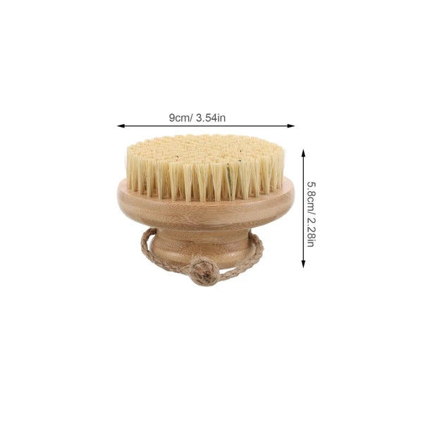 Bamboo Bath Brush Exfoliating Bath Shower Scrubber for Back Body Dead Skin