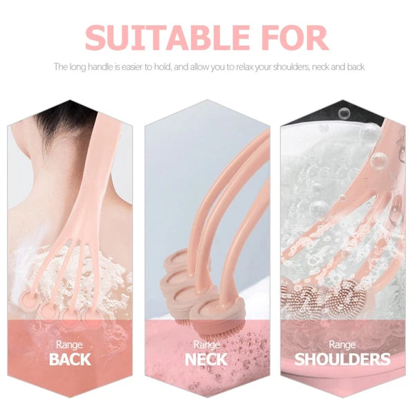 2 Pcs Bath Brush Suit Shower Scrub for Body Exfoliating Back Scrubber