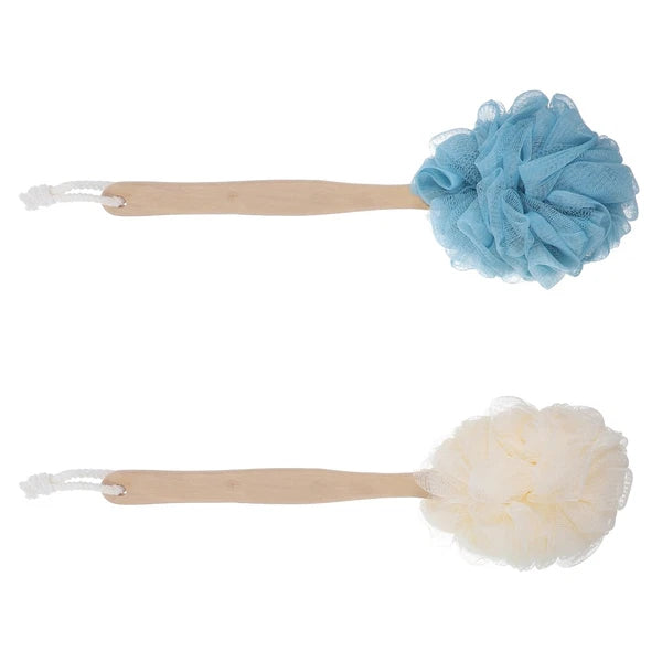 2 Pcs Baby Man Bathtub Brush with Long Handle Back Scrubber Soft Shower