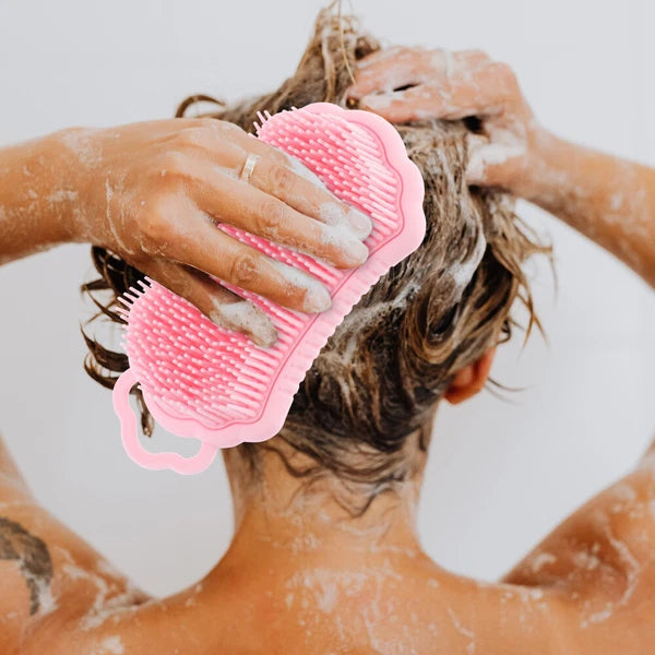 1PC Silicone Body Scrubber Exfoliating Bath Shower Scrubber Brush Scalp