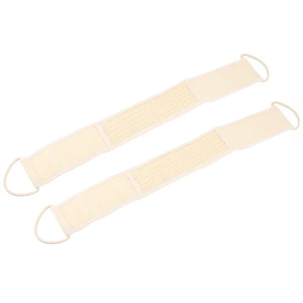 2 Pcs Shower Exfoliating Bath Scrubber Fabric Back Strap Skin Cleaning Brush