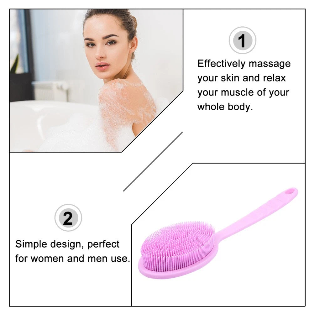 Long Handle Bath Brush Hair Bathing Brush Back Cleaning Scrubbers Shower Brushes