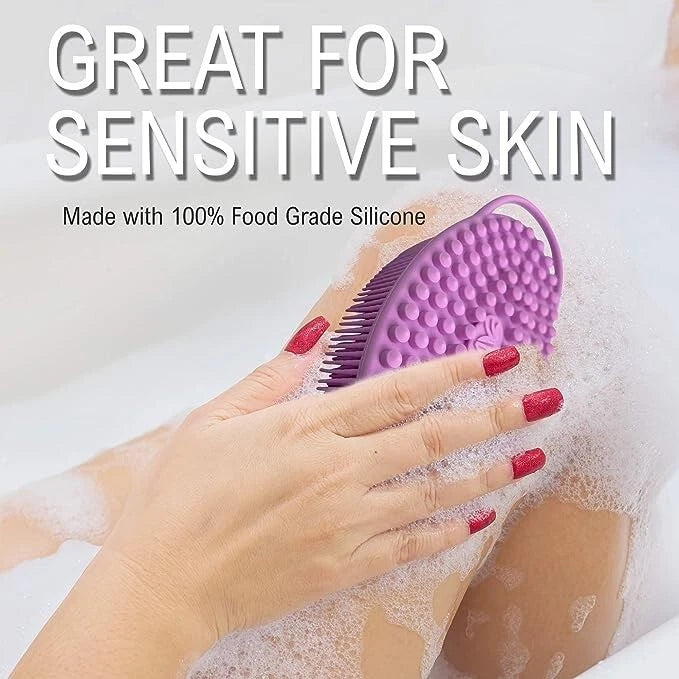 Brand New Avilana Exfoliating Silicone Body Scrubber, Light Gray. FREE SHIPPING