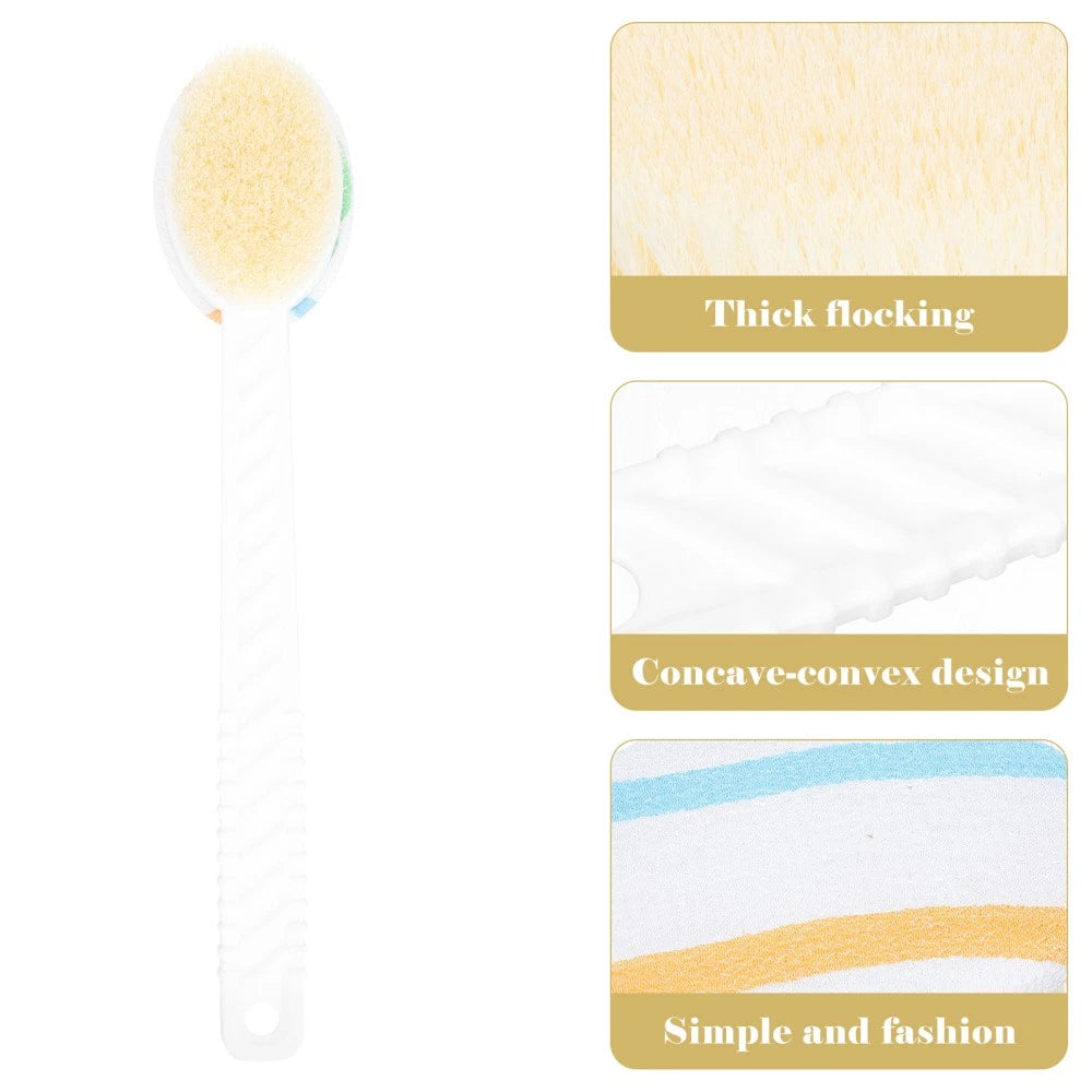 Double-head Shower Brush Back Scrubber Man Washing Bath Cleaning