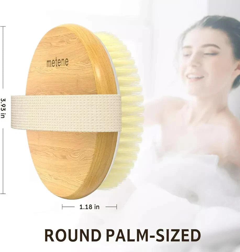 NEW 2 Pack Metene Body Brushes / Soft and Stiff Brushing / Wet or Dry / SEALED