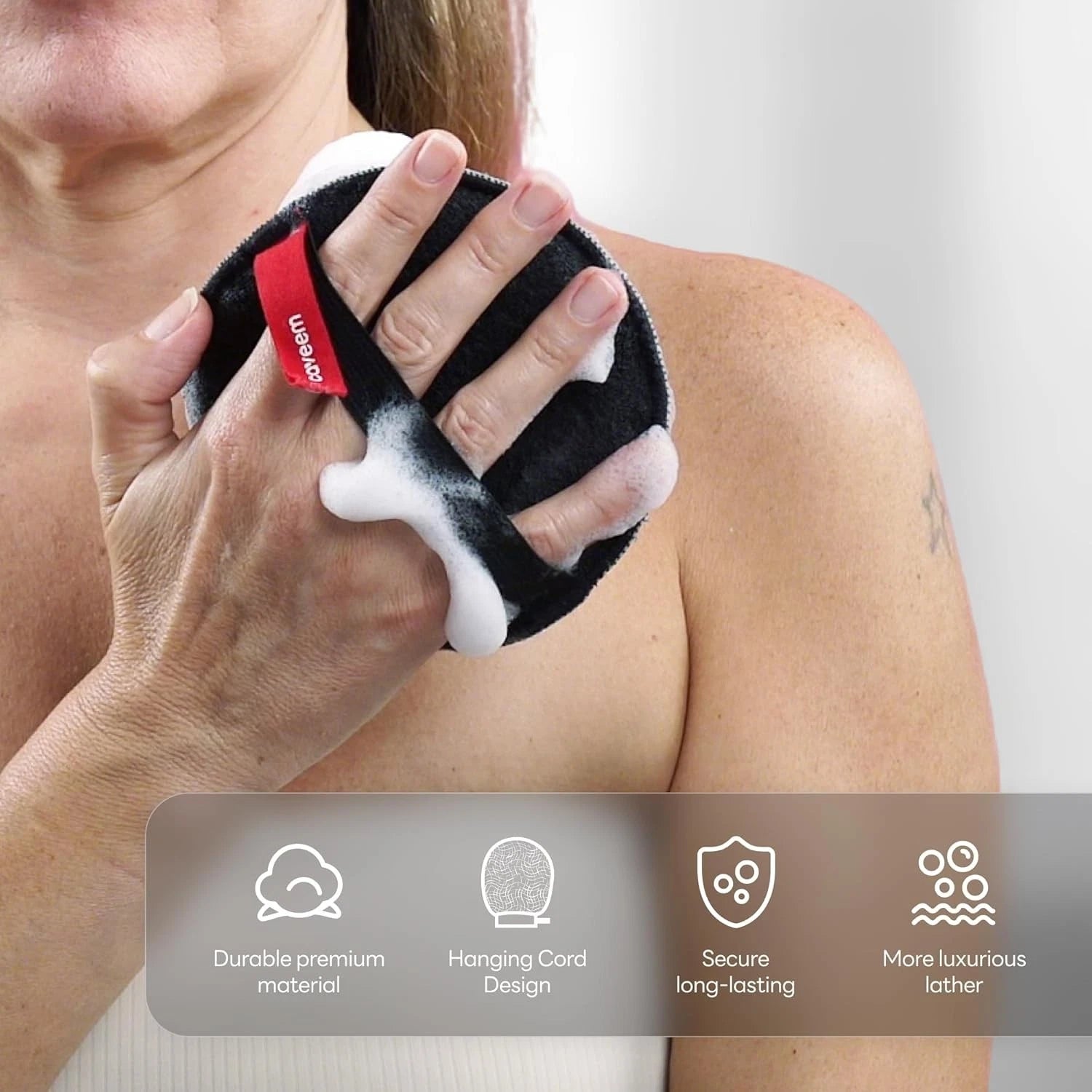 Exfoliating Body Scrubber Set, Gentle and Firm Sponge for Dead Skin Removal