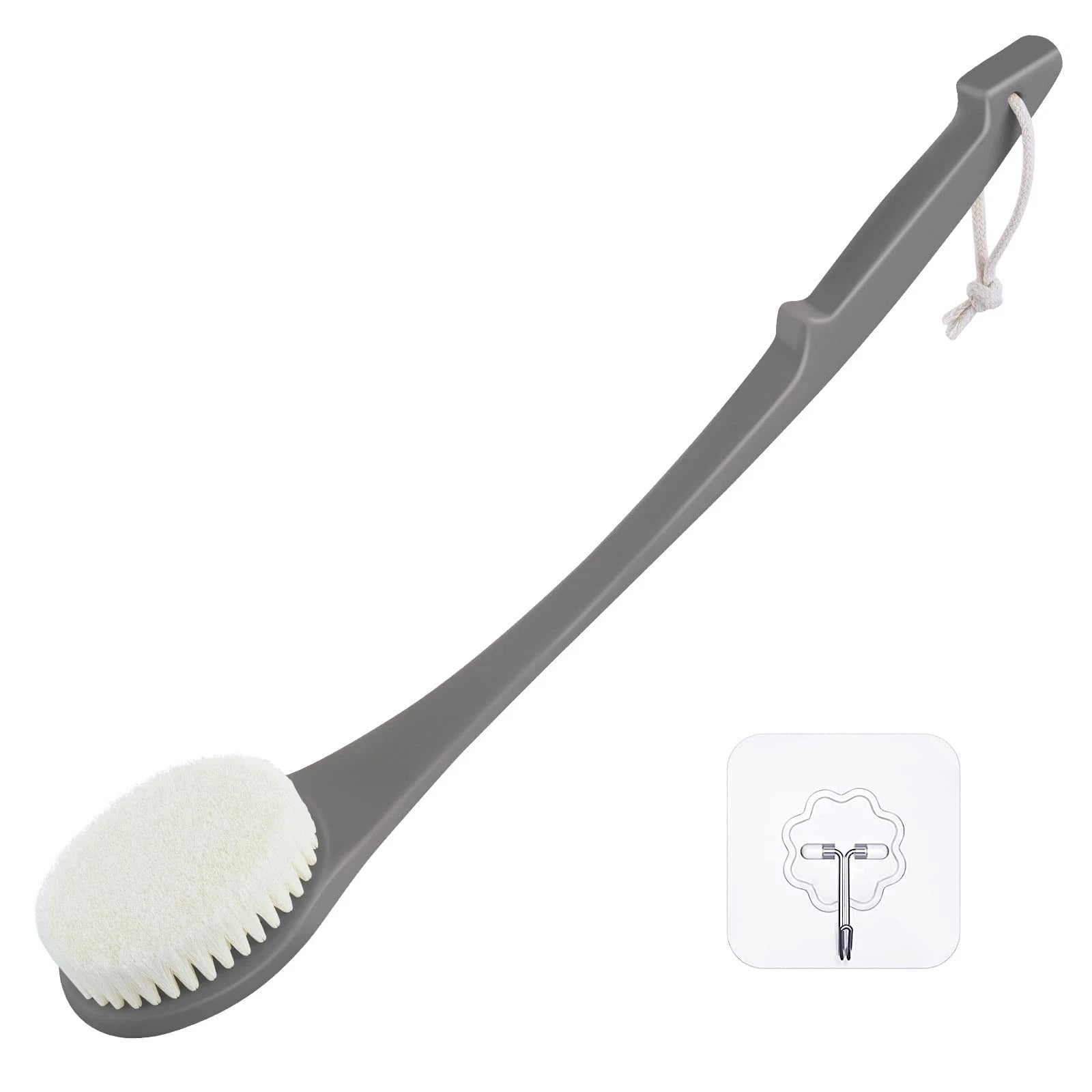 Body Brush Back Scrubber 17 in Never Mold Back Brush Long Handle for Shower Ex