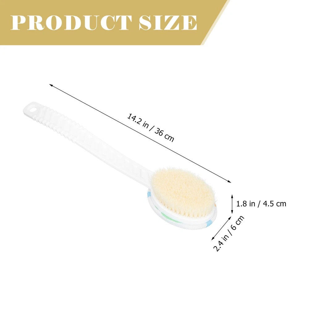 Double-head Shower Brush Back Scrubber Man Washing Bath Cleaning