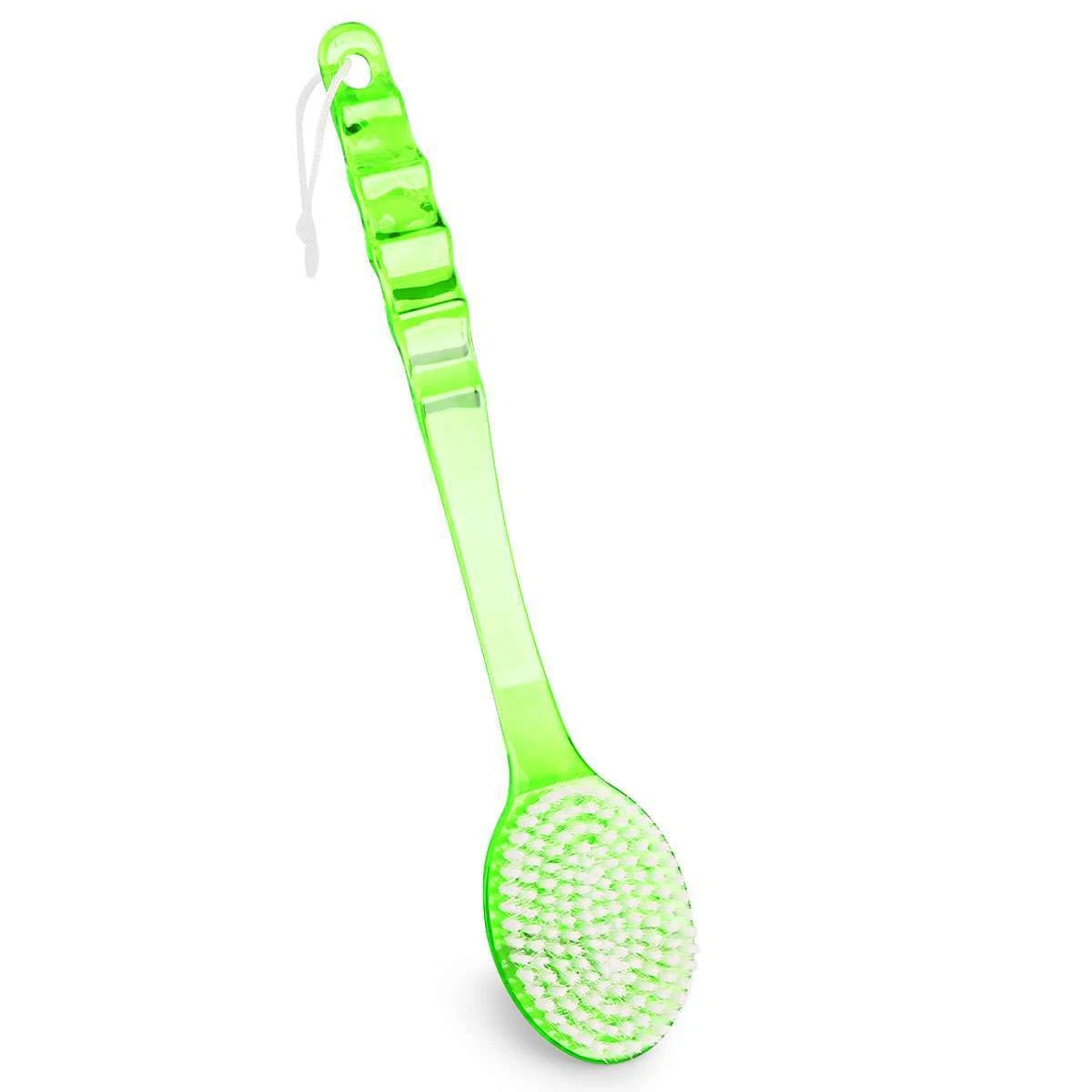 Bath Body Brush Soft Bristles Shower Back Scrubber Anti Slip Long Handle W/ Rope