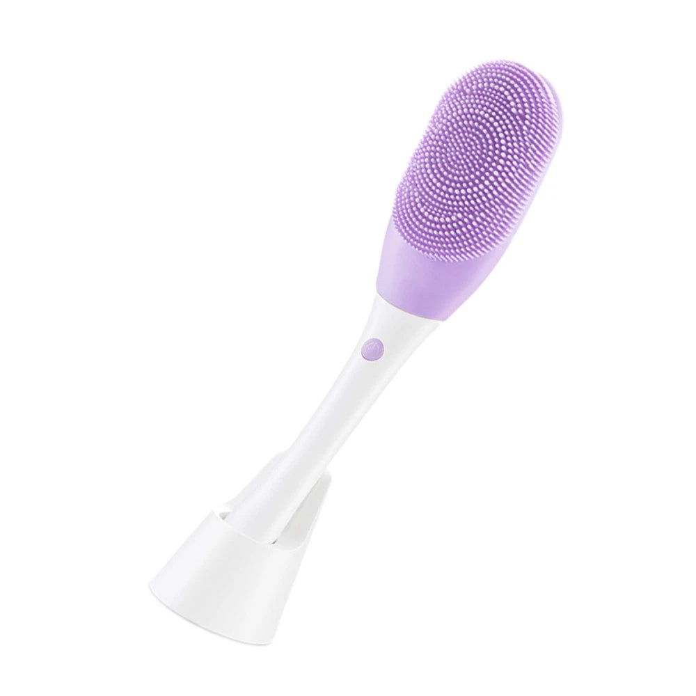 Electric Massage Body Bath Brush Silicone Shower Brush Waterproof Back Scrubber