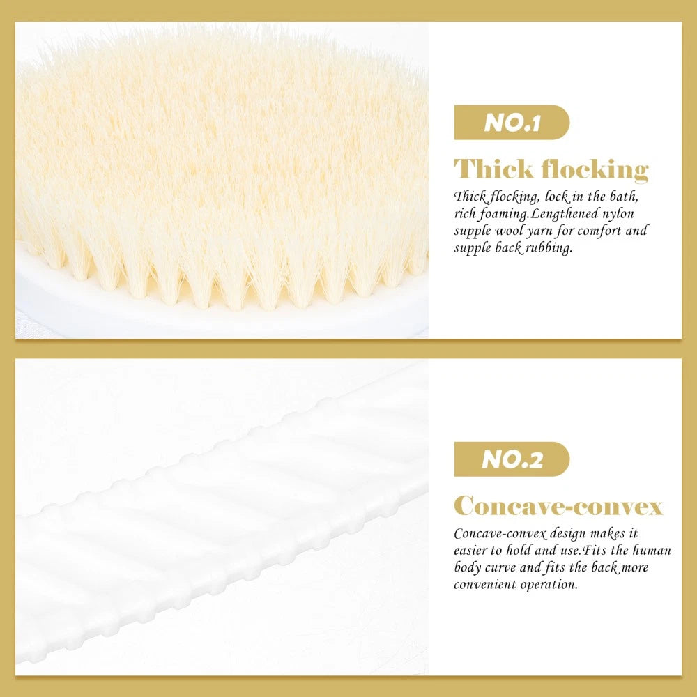 Double-head Shower Brush Man Bath Scrubber for Scrubbing Cleaning