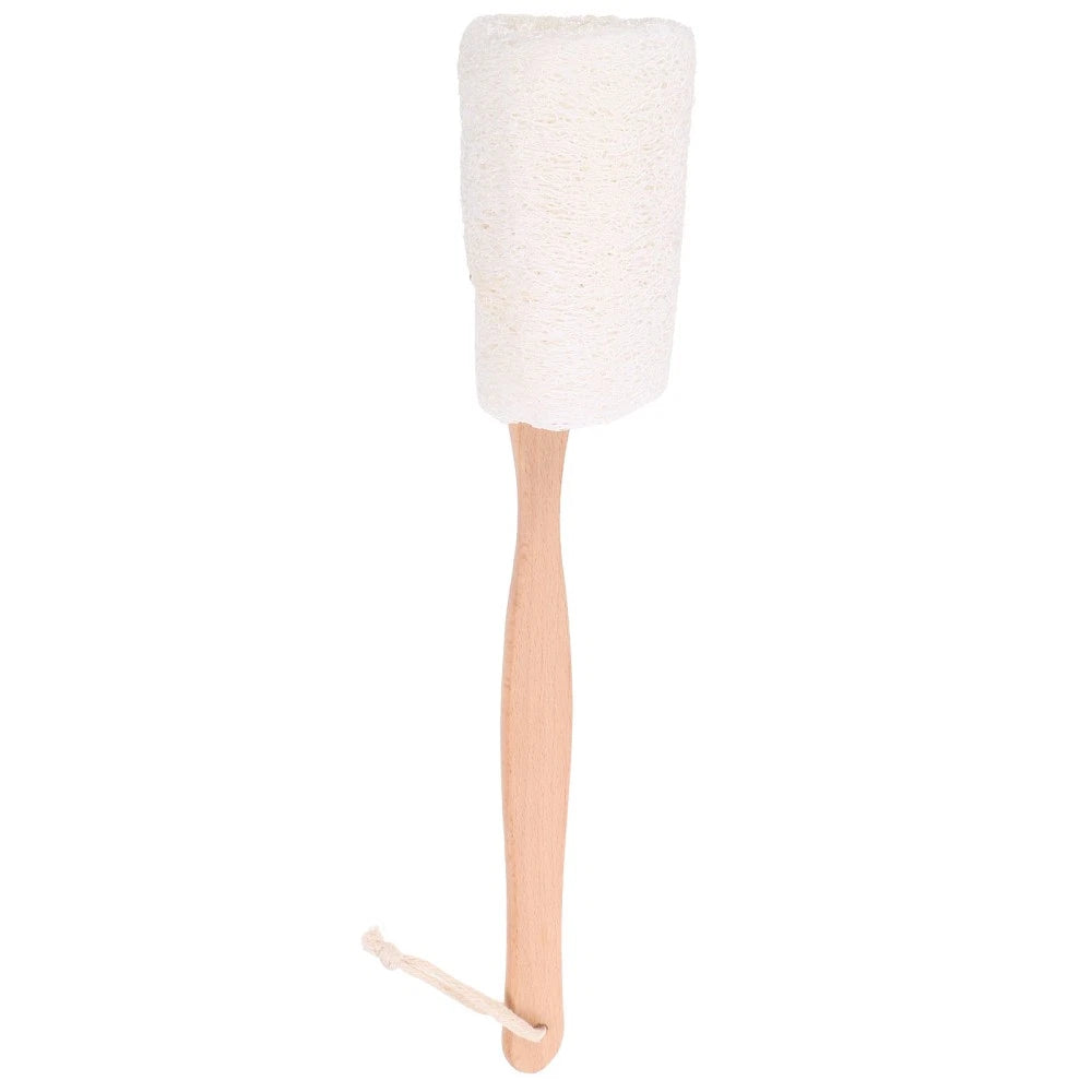 Natural Loofah Bath Brush Handle Exfoliating Back Scrubber