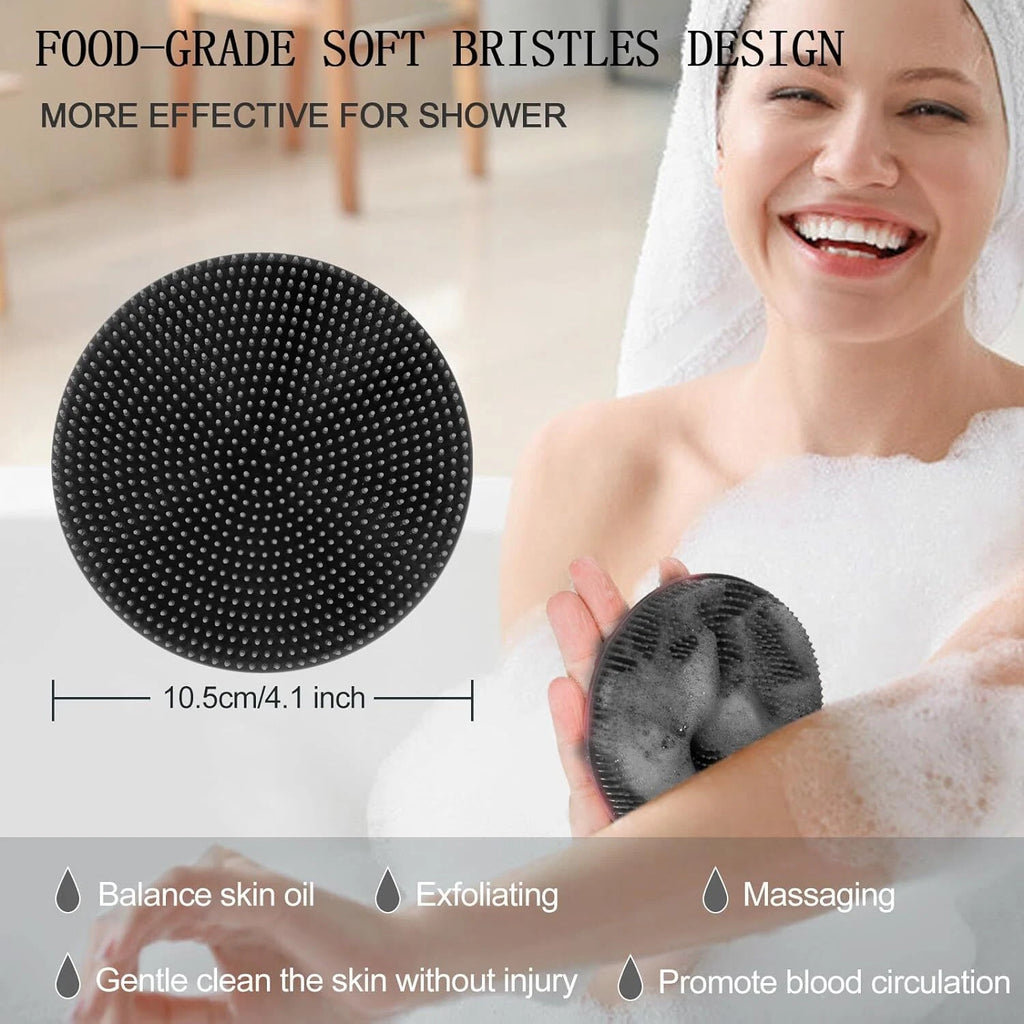 Grade Soft Silicone Body Scrubber Shower Brush Handheld Cleansing Skin Brush