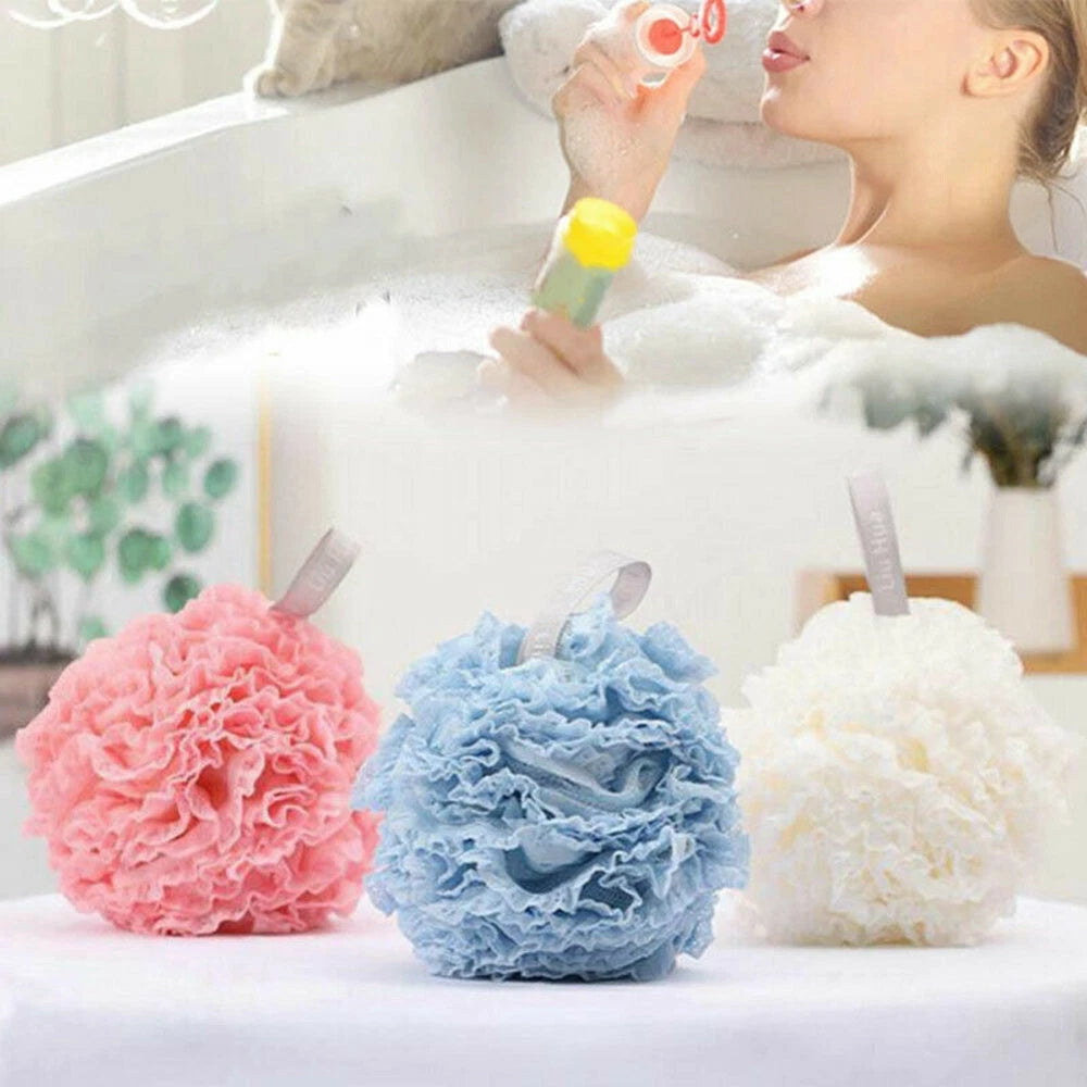 Exfoliating Body Scrubber Sponge Flower Brush Puff Bath Loofah Mesh Shower