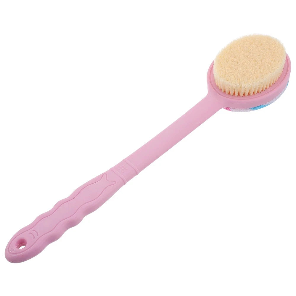 Shower Back Brush with Handle Non- Plastic Handle Back Scrubber Back Br