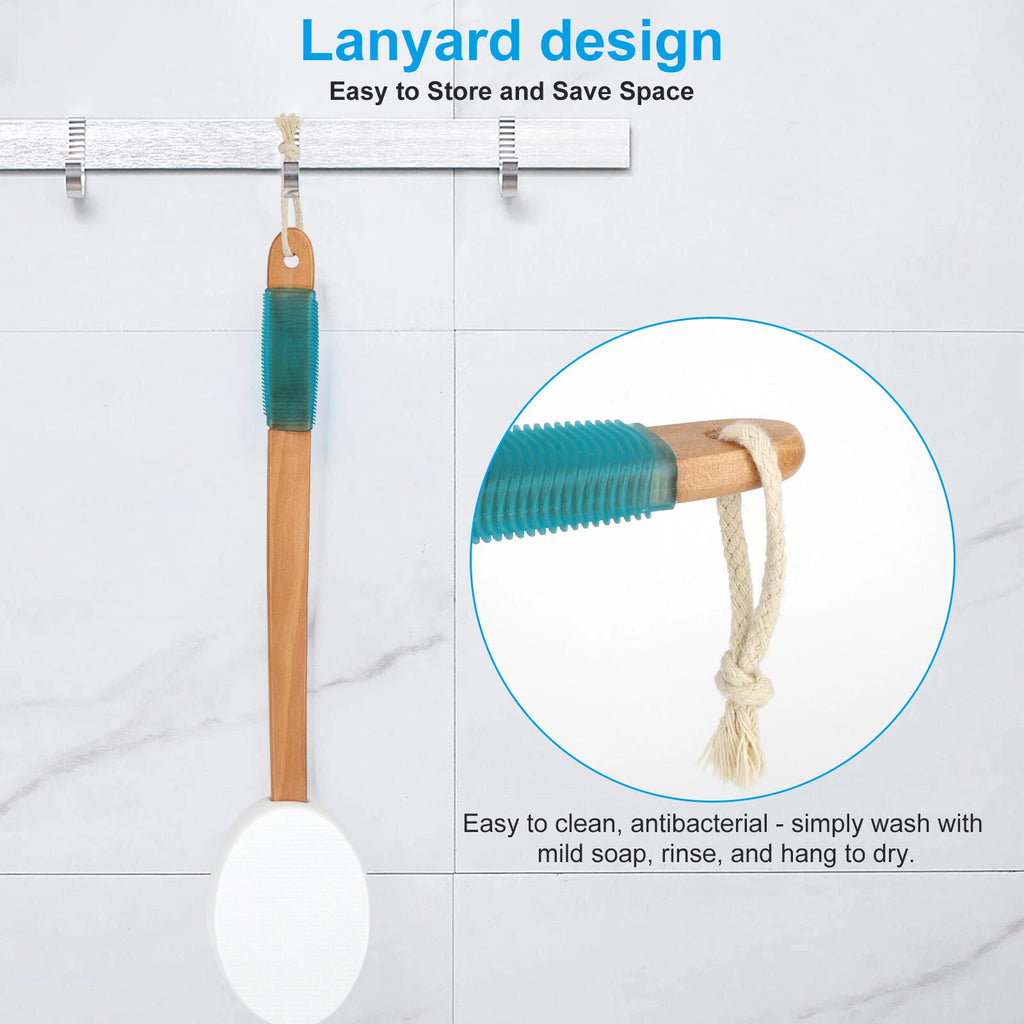 Back Lotion Applicator, for Body Skin Cream, Bath Brush with 3 Replaceable Pads