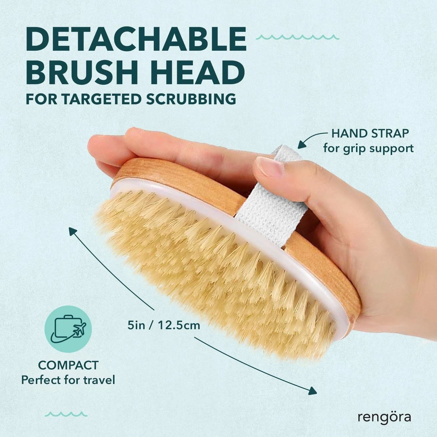 Long Handle Bath Brush for Shower - 20 inch - Back Brush, Shower Brush Back D...