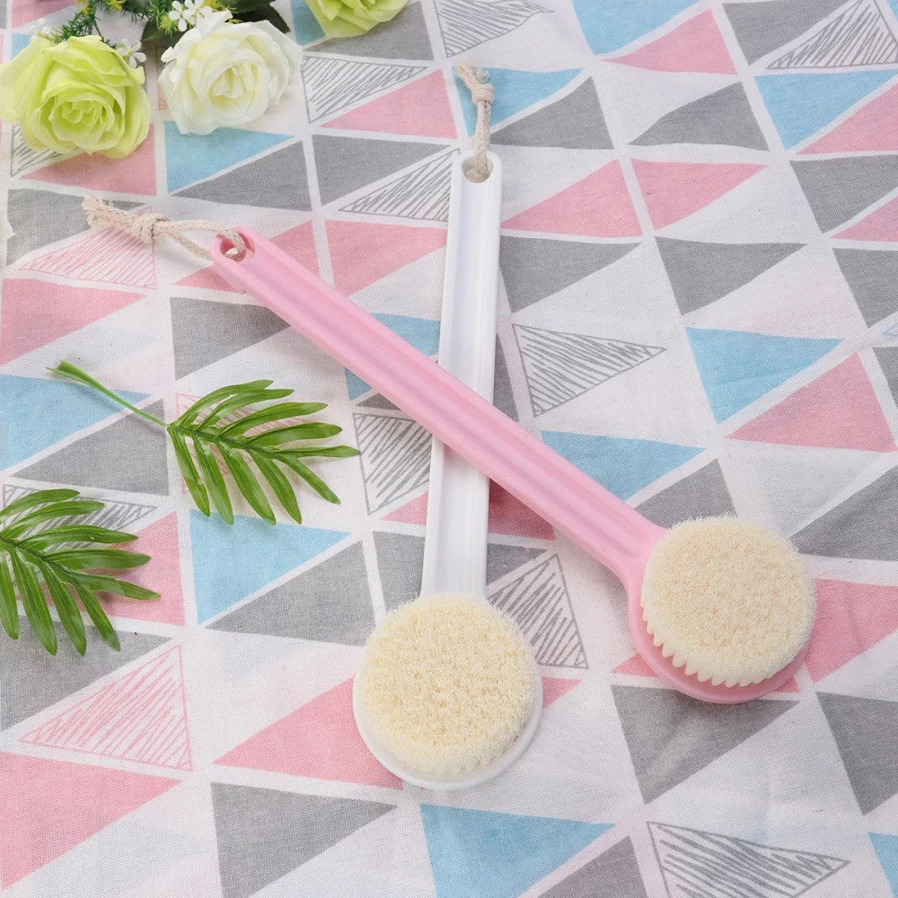 Long Handle Bath Scrubber Printed Body Brush Exfoliating Shower Brush ( )