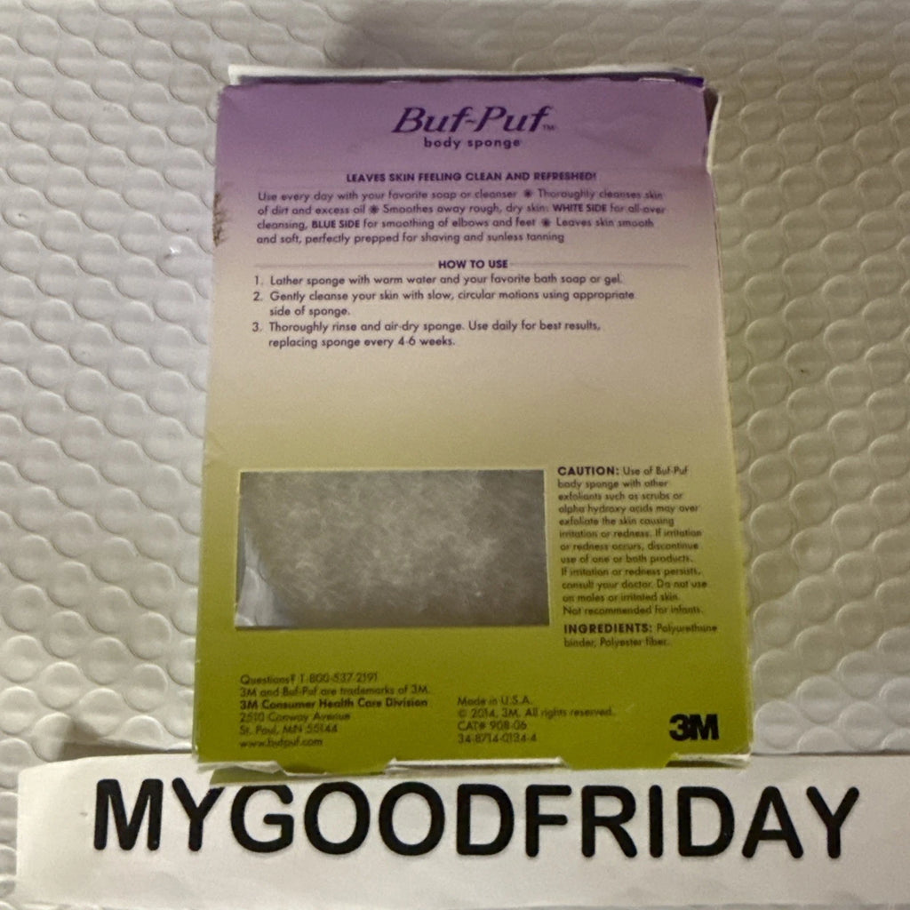 Buf-Puf Double-Sided Body Sponge