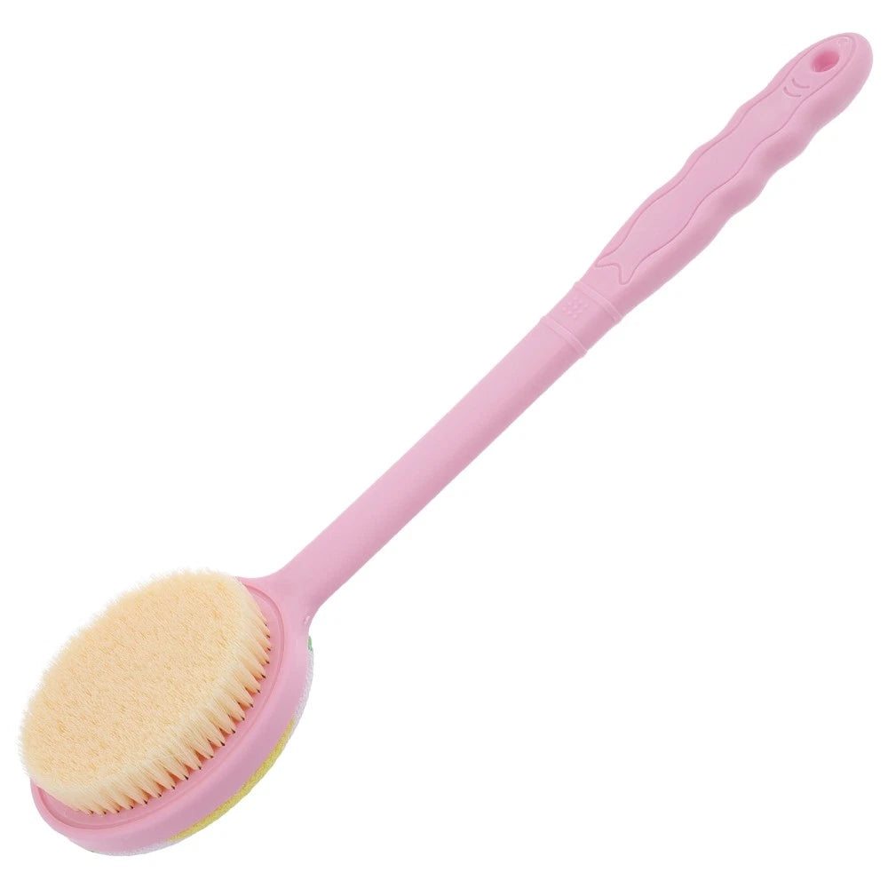 Shower Back Brush with Handle Non- Plastic Handle Back Scrubber Back Br
