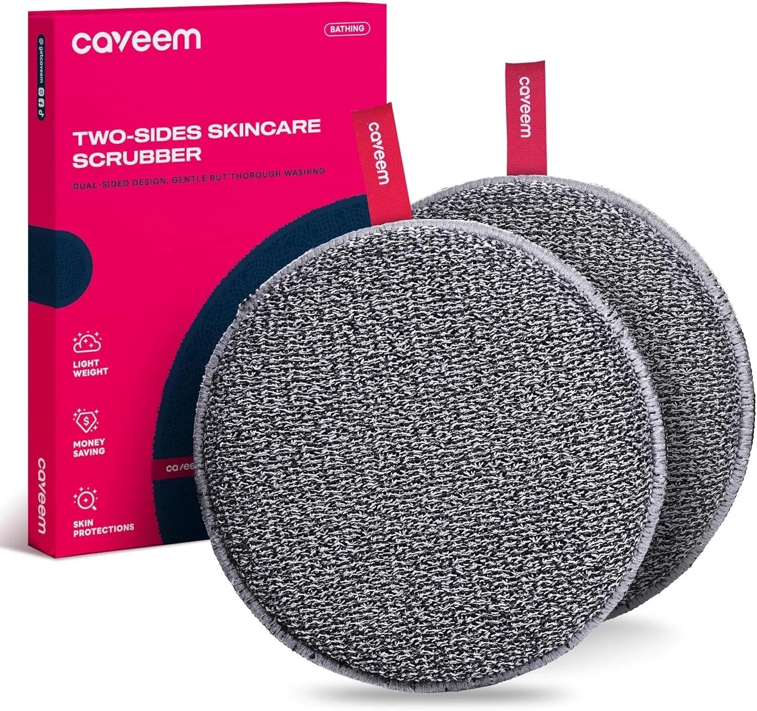 Exfoliating Body Scrubber Set, Gentle and Firm Sponge for Dead Skin Removal