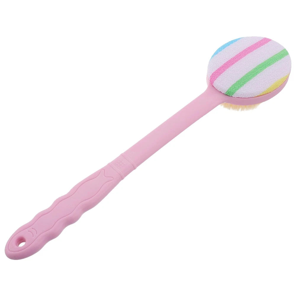Shower Back Brush with Handle Non- Plastic Handle Back Scrubber Back Br