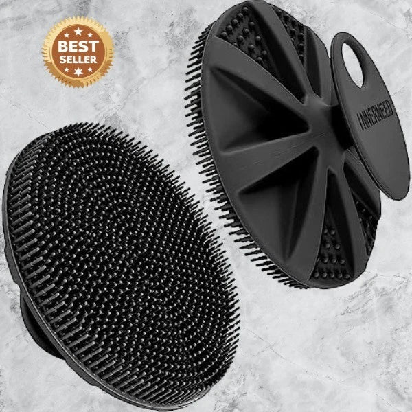 INNERNEED Food-Grade Soft Silicone Body Scrubber Shower Brush Handheld new