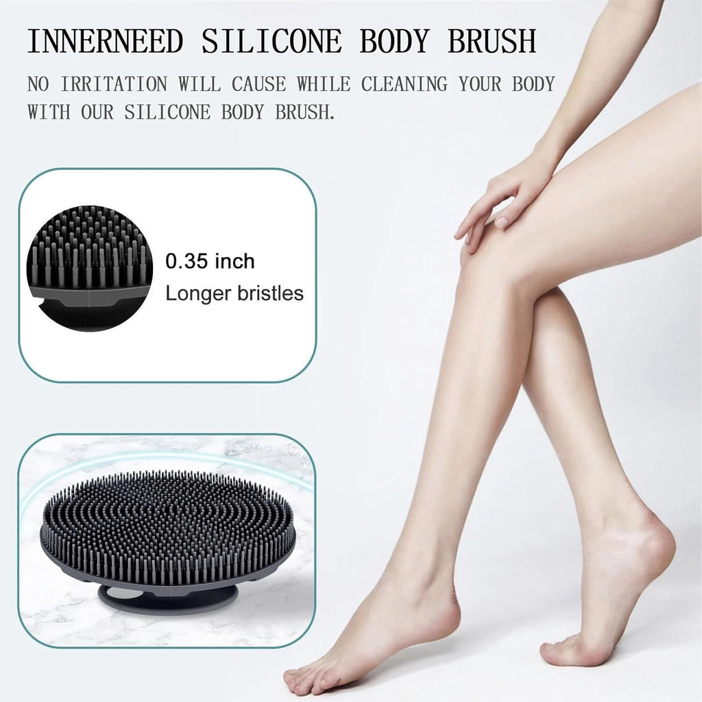 Grade Soft Silicone Body Scrubber Shower Brush Handheld Cleansing Skin Brush