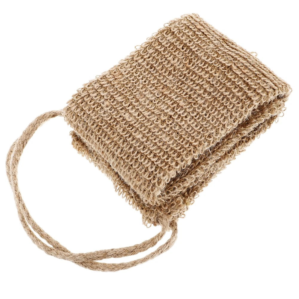 Jute Back Washer Bath Towel Shower Body Scrubber Scratcher for Men Brush Women