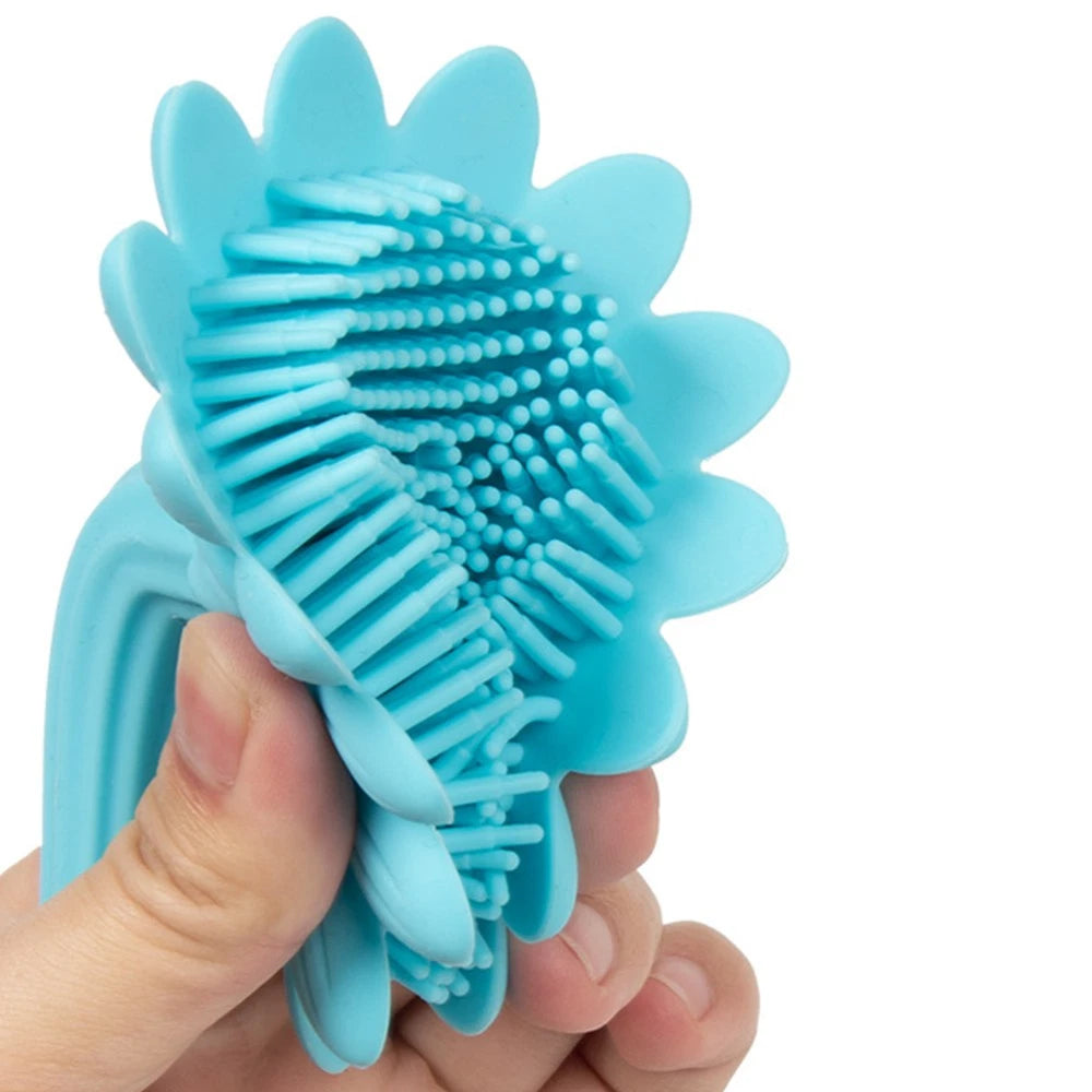 Shampoo Brush Durable Bath Brush for Baby Kids (Blue) baby hair brush