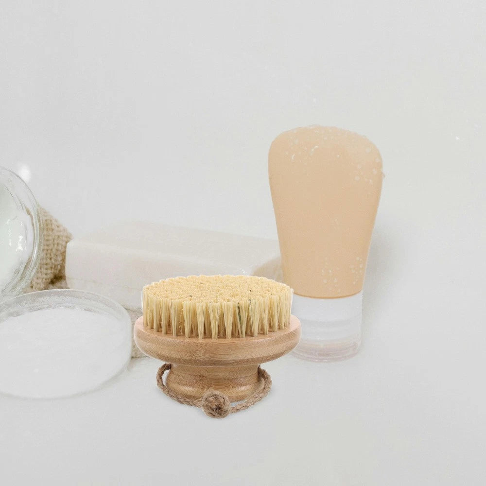 Bamboo Bath Brush Exfoliating Bath Shower Scrubber for Back Body Dead Skin